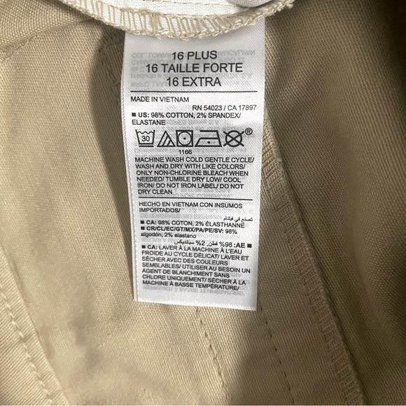 Old Navy Khaki Size 16 Plus Stretch Bootcut Girls Adjustable Waist Pant Girls - Picture 7 of 9